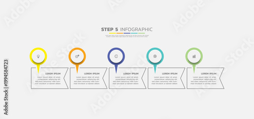 Presentation business abstract background infographic template colorful