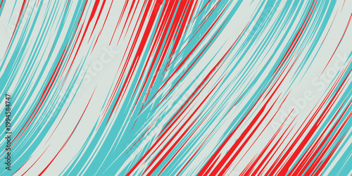 Dynamic abstract background with bold cyan and bright red kinetic speed lines. High-energy vibrant texture perfect for sports branding, gaming wallpapers, and fast-paced marketing campaigns.