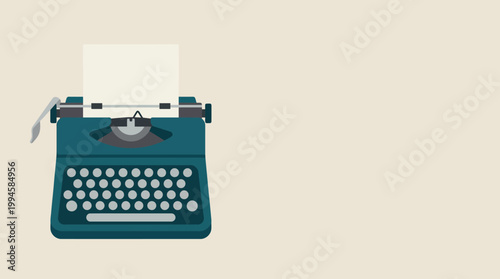 Vintage typewriter on a desk.leave space for text