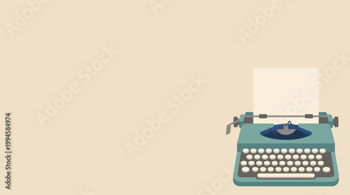 Vintage typewriter on a desk.leave space for text