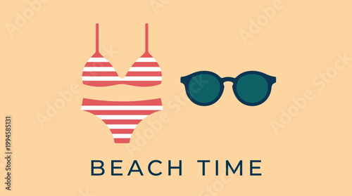 Beach vacation and summer relaxation concept.