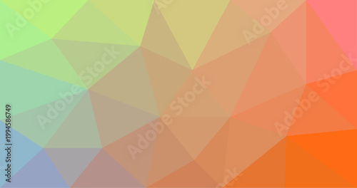 Texture of orange abstract Low polygon modern Green Orange Pink