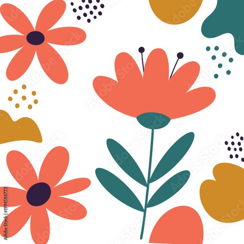 Burgundy floral arrangements in six identical circular patterns on white background