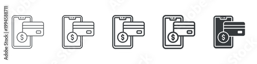 Payment Gateway Different Icon Set Simple Style Collection