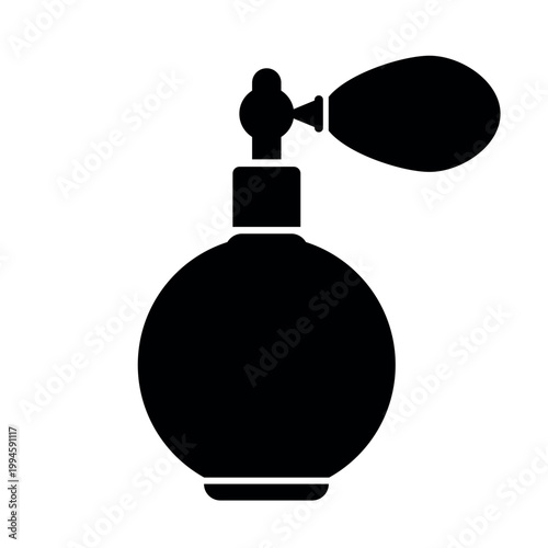 Black silhouette of a bottle of perfume