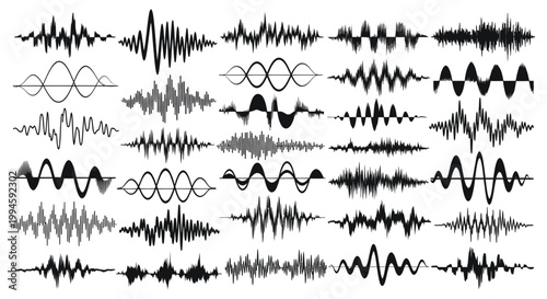 Diverse Sound Waveforms Collection - Audio Visualizations