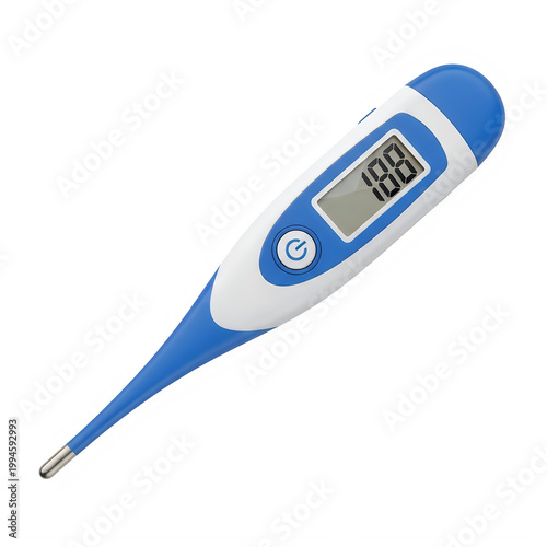 Digital thermometer showing temperature with precision