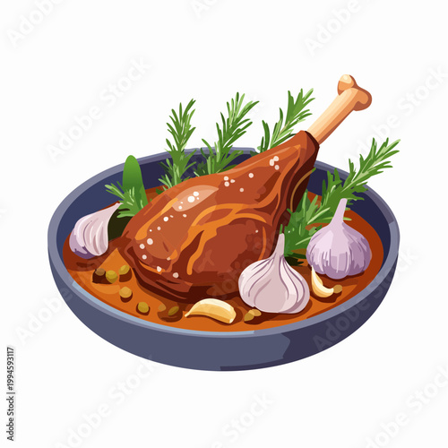 Lammkeule mit Kräutern