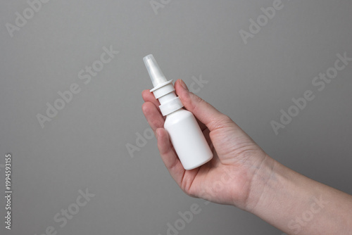 Hand Gripping Nasal Spray Bottle For Relief. Portable Nasal Spray Device For Allergy And Cold Treatment