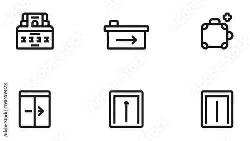 Travel Icons: Clean and simple travel icons suitable for various travel-related content, representing key elements of the travel experience, travel themes, and journey. 