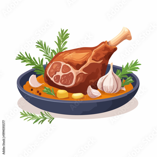 Lammkeule mit Kräutern