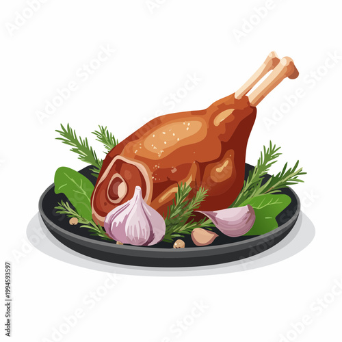 Lammkeule mit Kräutern