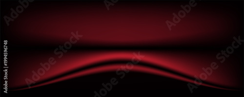 Abstract gradient podium background. Empty red 3D studio background. Clean scene for product presentation mockup template. eps 10