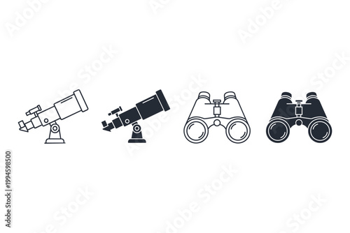 Telescope and Binocular Icons