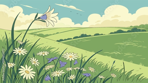 Four seasons nature landscape collection featuring autumn forests, spring blossoms, tropical beaches, and underwater marine life.