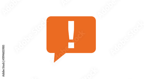 Free Download Orange exclamation mark speech bubble. - GFXLoad