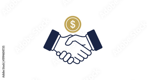 Obraz na plátně Handshake Business Agreement Partnership.