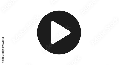Minimalistic Play Icon in a Black Circle Against White Background for Digital Media Free Download Minimalistic Play Icon in a Black Circle Against White Background for Digital Media - GFXLoad