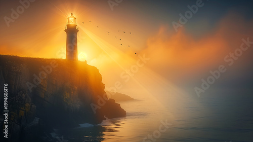 Inspiration and enlightenment, a lighthouse of hope for a bright future and new beginnings.