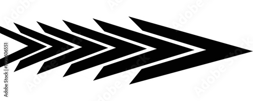 Arrow chevron symbol. Black arrows symbols set. Blend effect. Vector isolated on white.