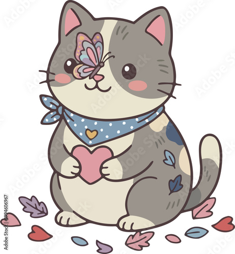 Adorable Chubby Cat