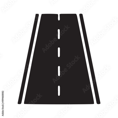 asphalt road, highway lane, traffic route, transportation icon