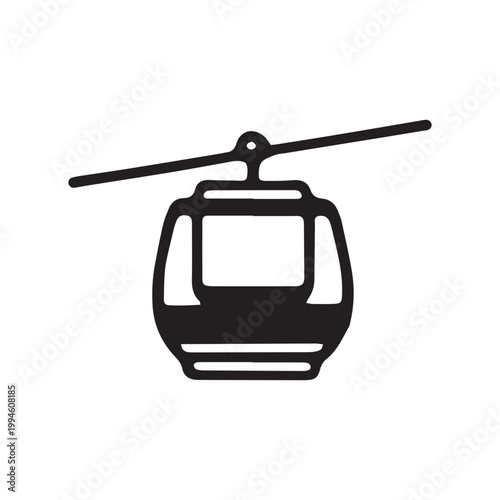 Cable Car, Gondola Lift, Transportation Icon, Travel Symbol