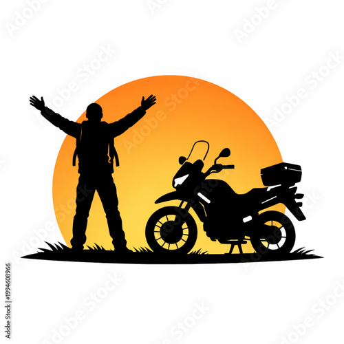 silhouette of a motorcycle