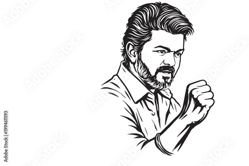 portrait of a man with a cigarette