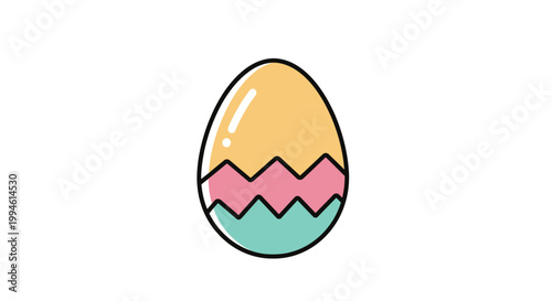 Colorful Easter egg decoration symbol.