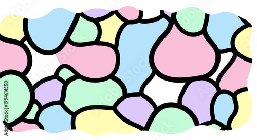 Colorful abstract shapes and patterns.