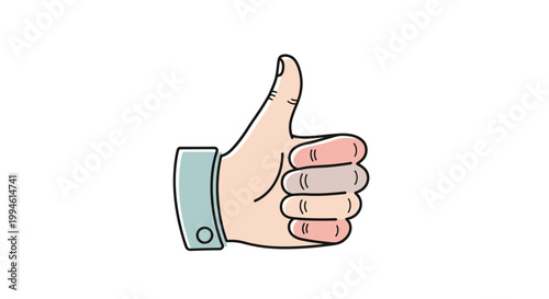 Hand giving thumbs up gesture.