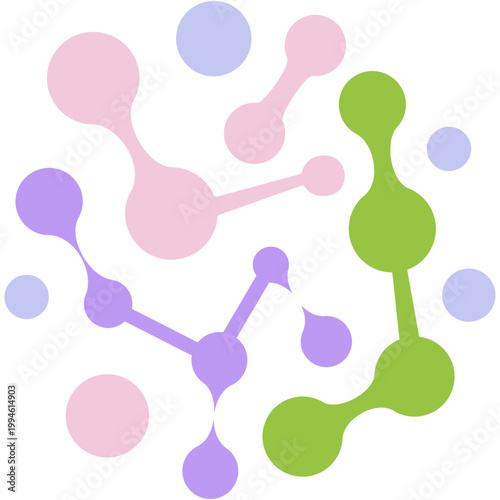 Prebiotics colorfull color illustration