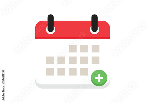 Calendar icon with a plus sign, representing adding a new event or appointment