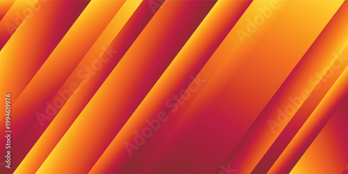 Bright diagonal bands flowing across rich orange and fiery red hues, sleek contemporary design, bold energetic texture