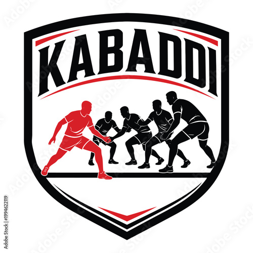 Minimalist of Kabaddi Action with Bold Vector Design.