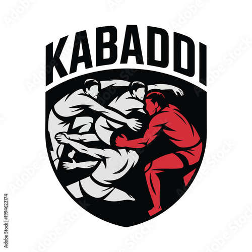 Minimalist of Kabaddi Action with Bold Vector Design.