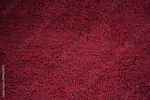 Cuadro en lienzo macro bordo terry towel texture, close up cotton towel texture red