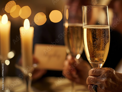 Champagne Toast with Candlelight