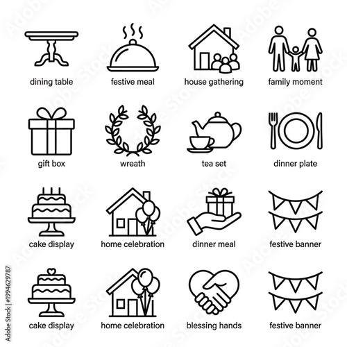 Festive Family Gathering At Home.