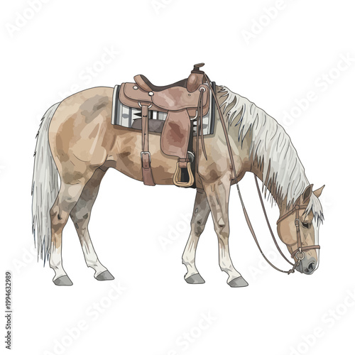 Saddle Horse Grazing