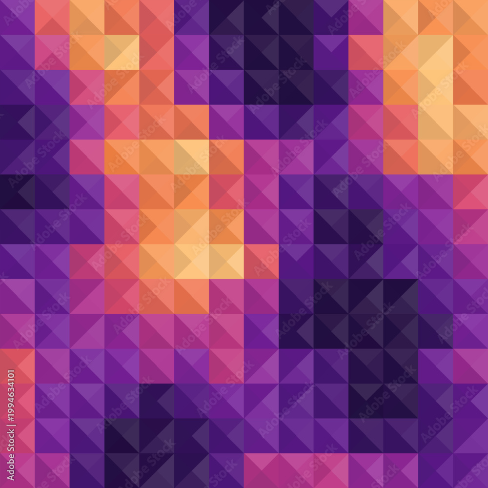 Fototapeta premium Low Poly Geometric Texture in Gradient Tones