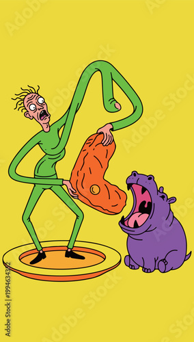 Surreal Offering to a Hippo