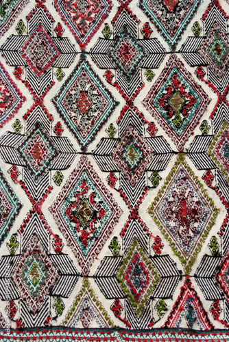 Canvas Print Hand-woven antique wool rug. Turkish rug.
