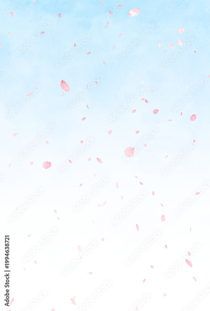Naklejka premium 背景素材_花吹雪_空