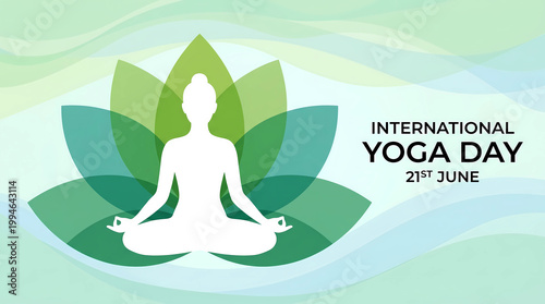 International yoga day banner illustration