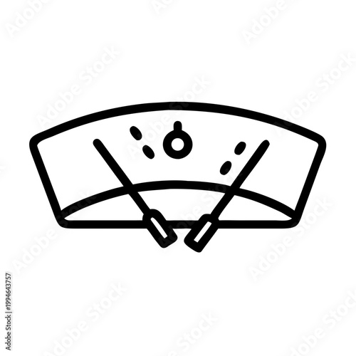 Windshield washer icon in a simple design for automotive applications