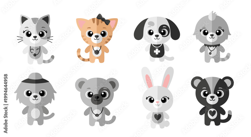 Fototapeta premium A charming cartoon dog wearing a hat creates a playful and friendly mood. Perfect for children's websites, marketing, or social media content.