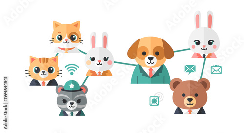 A playful illustration of a cat in a suit exudes confidence and charm, perfect for branding, marketing, or adding a touch of whimsy to your social med