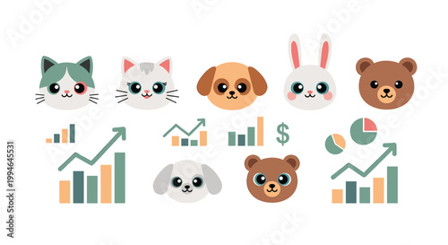 Modern icons symbolizing home ownership and business expansion. Suitable for marketing materials, presentations, and illustrating stability and progre